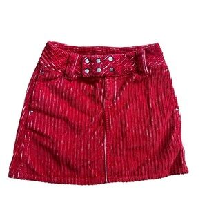 Diesel Kids Red Corduroy Skirt, size 8